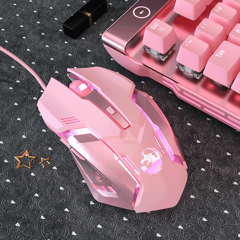 Premium Ergonomic Gaming Mouse - RGB 6-Button Mute Click