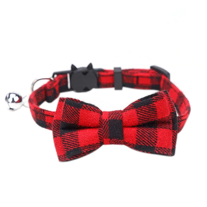 Elegant Cat Collar Bow Tie with Bell