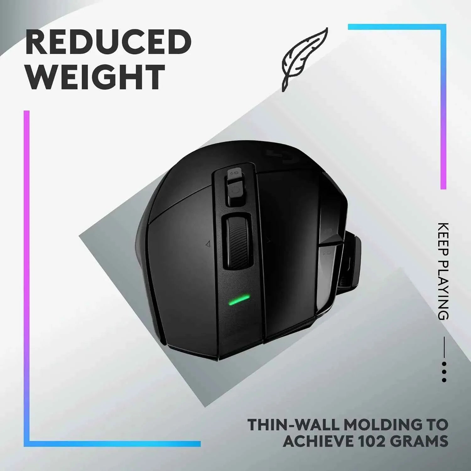 Logitech G502 X Lightspeed Gaming Mouse LIGHTFORCE Hybrid Optical-Mechanical Switches HERO 25K Gaming Sensor Compatible With PC