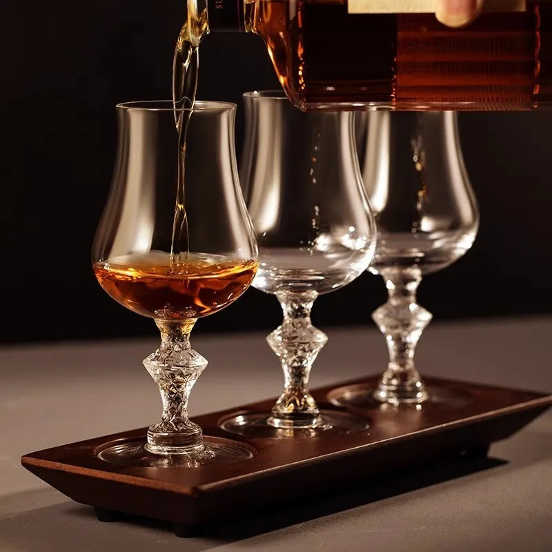 Luxury Crystal Whiskey Glass - elegant clear crystal snifter for professional tasting