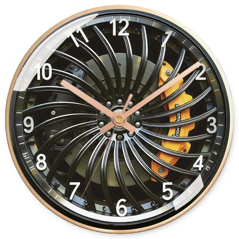Elegant Silent Gear Wall Clock - No-Punch Quartz Movement