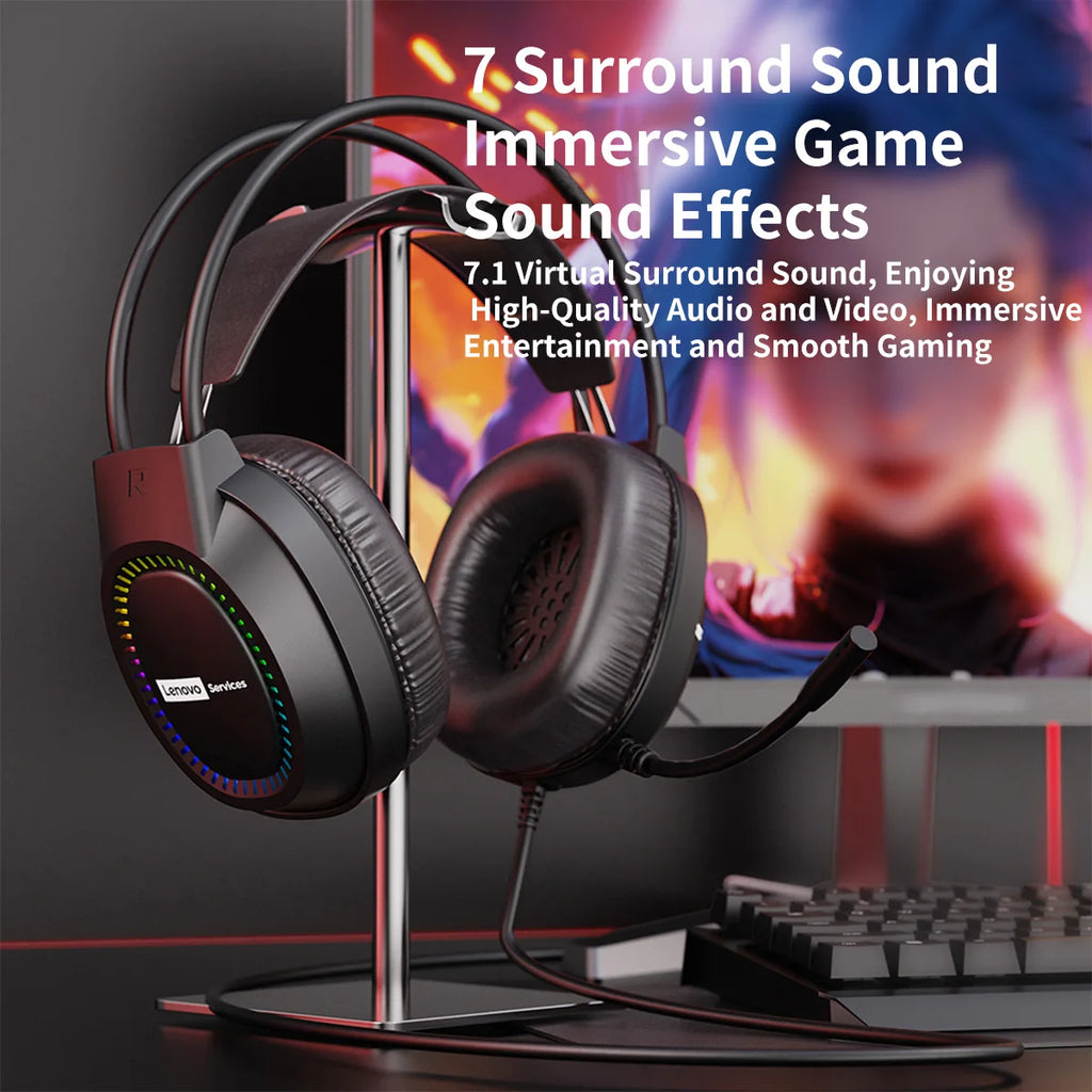 Premium RGB Gaming Headphones with Noise-Cancelling Microphone