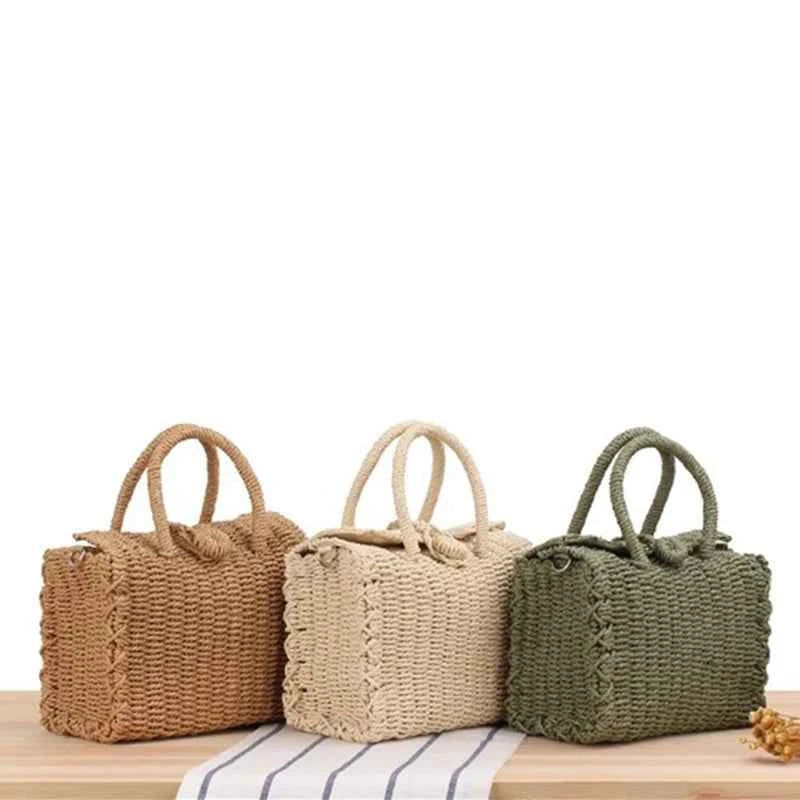 Elegant Straw Beach Bag - Handmade Bohemian Tote