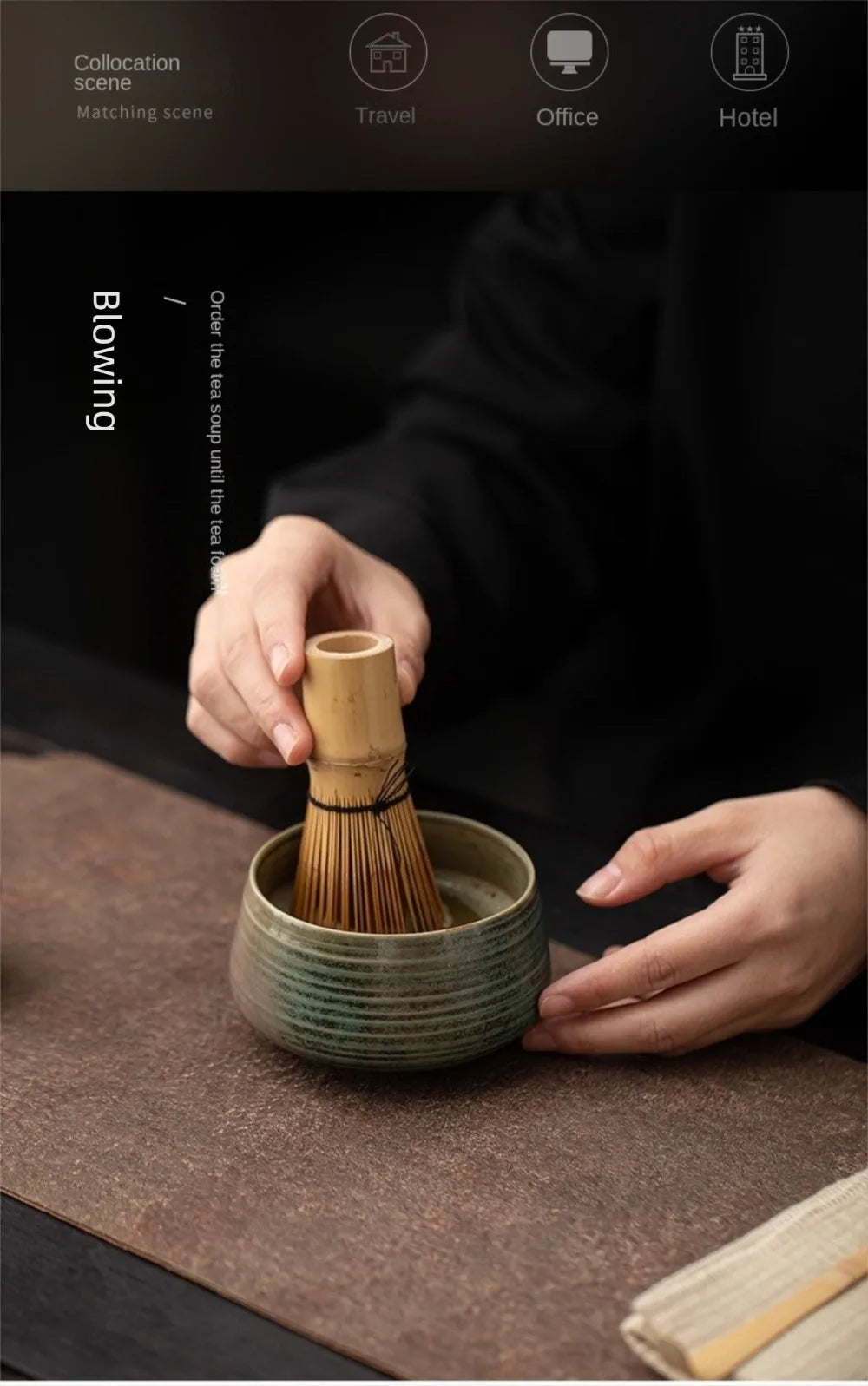 Premium Ceramic Matcha Bowl - Smooth Large Capacity