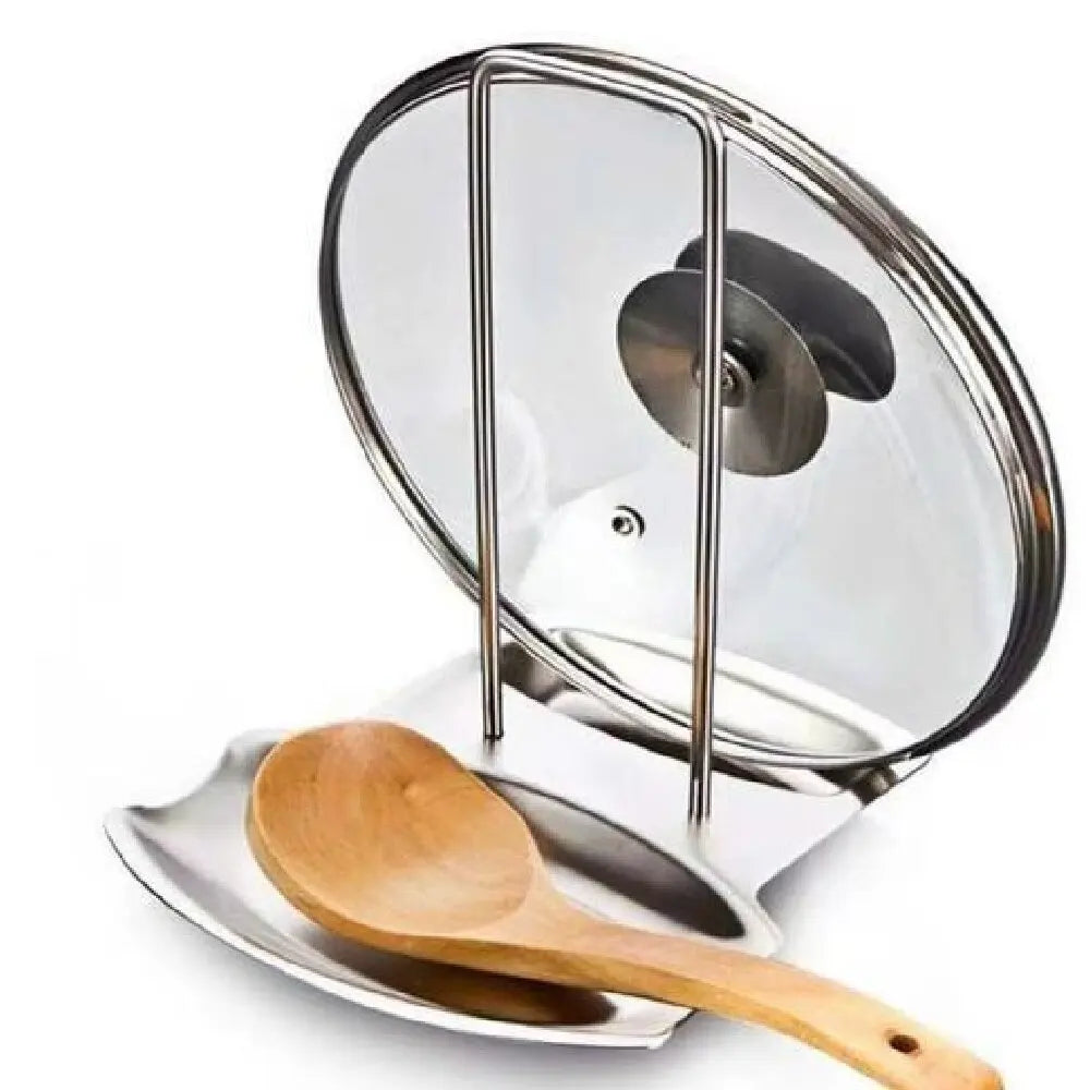 Premium Stainless Steel Pot Lid Holder - Multi-Functional Kitchen Organizer