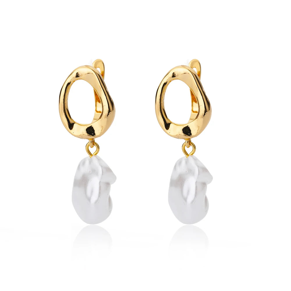 Elegant Star Hoop Earrings - Stainless Steel Y2K Jewelry