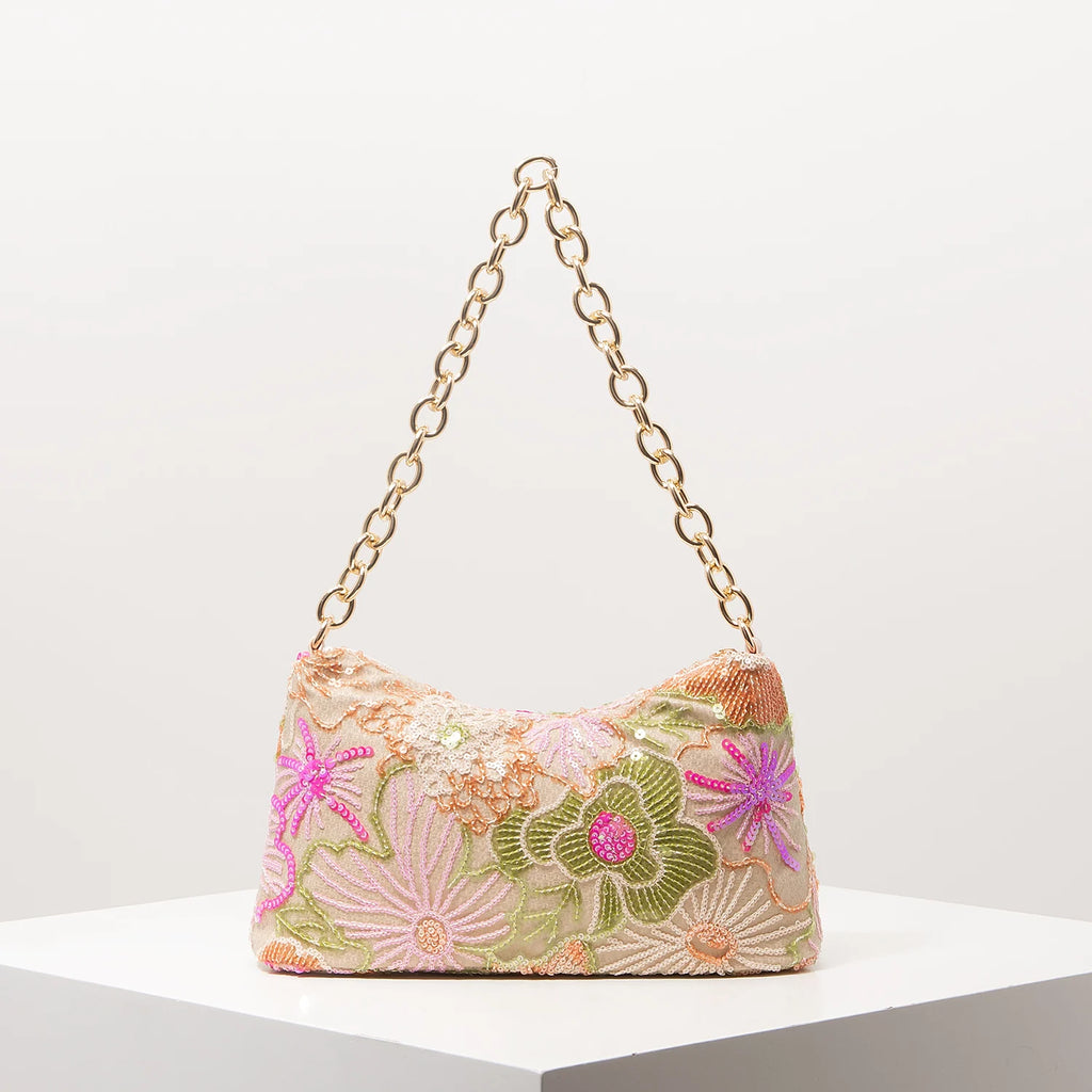 Elegant Embroidered Sequin Bag