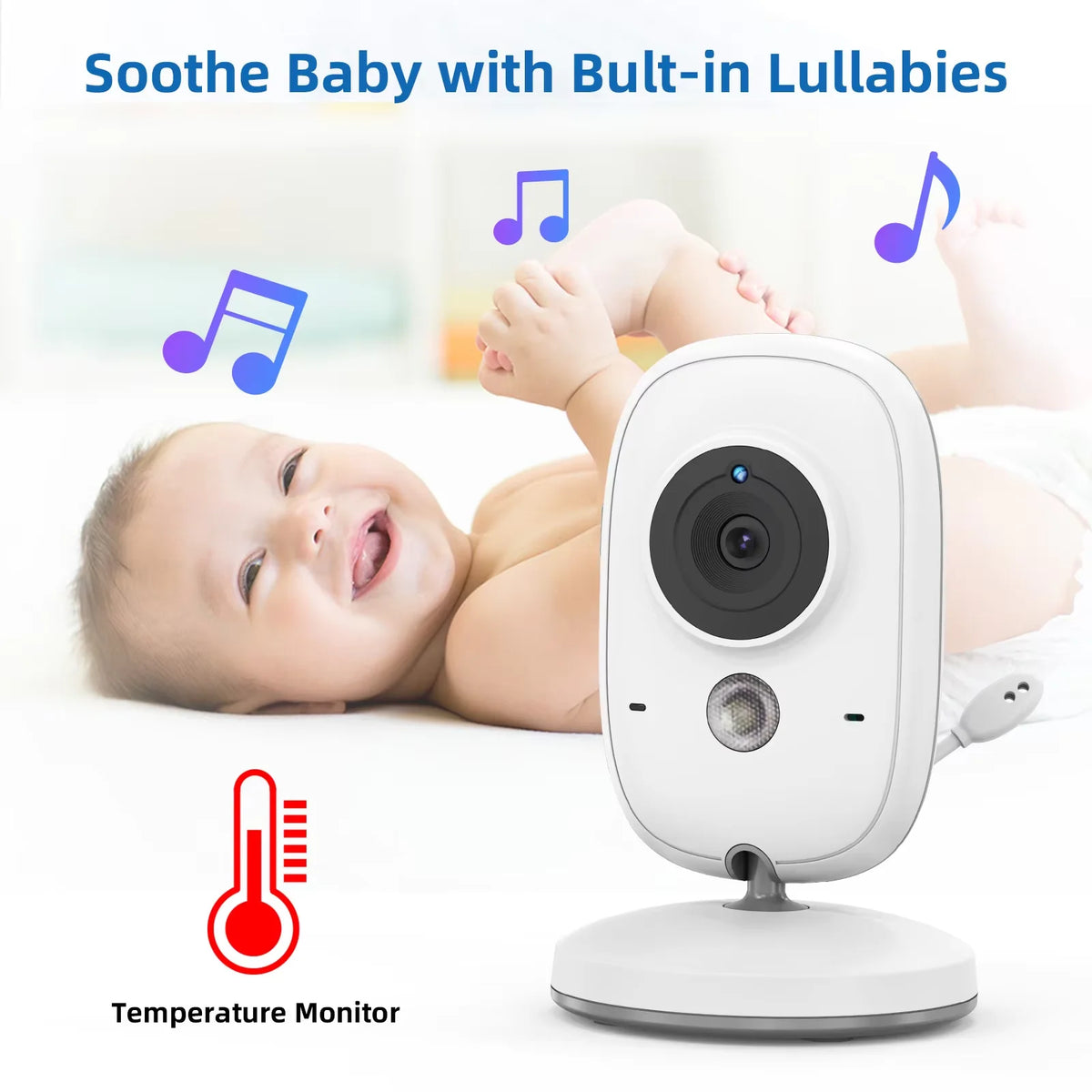 Premium Video Baby Monitor - 3.2 Inch Wireless Night Vision Camera