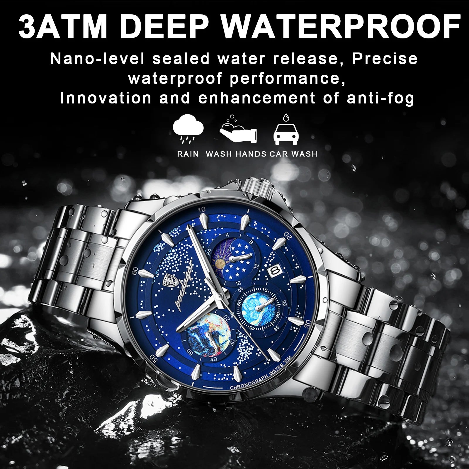 Luxury Men's Quartz Watch - Chronograph & Luminous