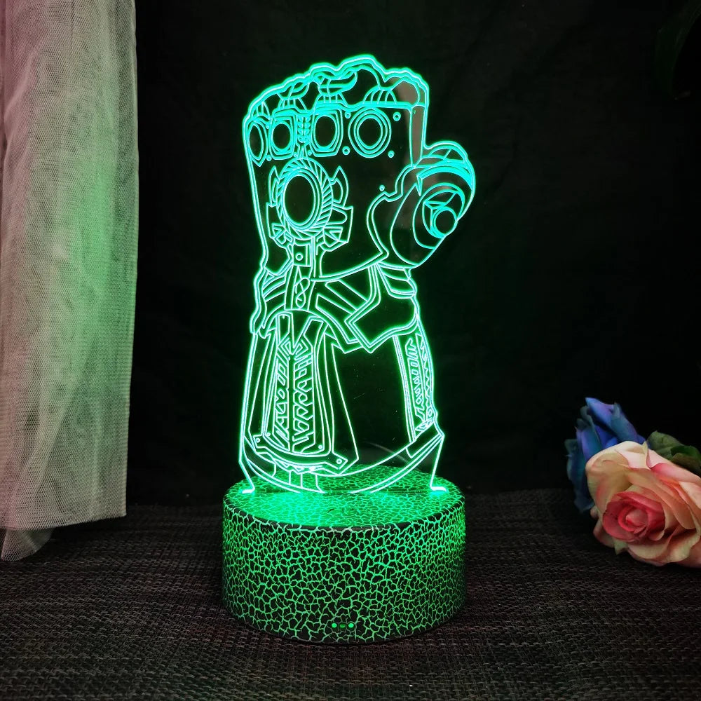 Premium Spider Man 3D Night Light - 16 Colors & Remote Control