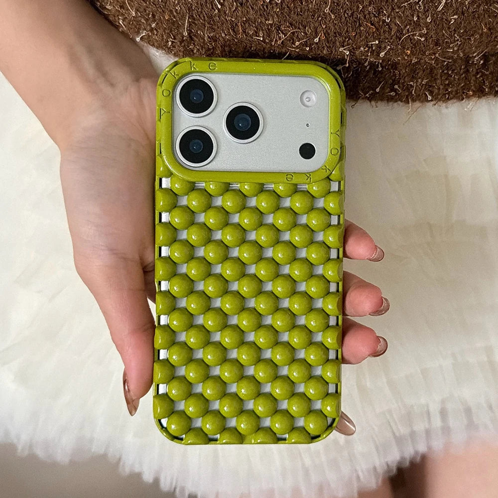 Elegant iPhone Pearl Case - Shockproof Silicone