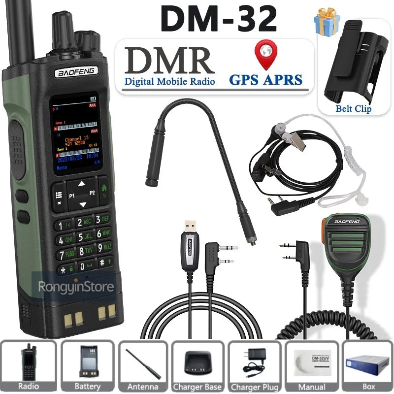 Professional Digital Walkie Talkie - 10W Dual Band DMR Radio