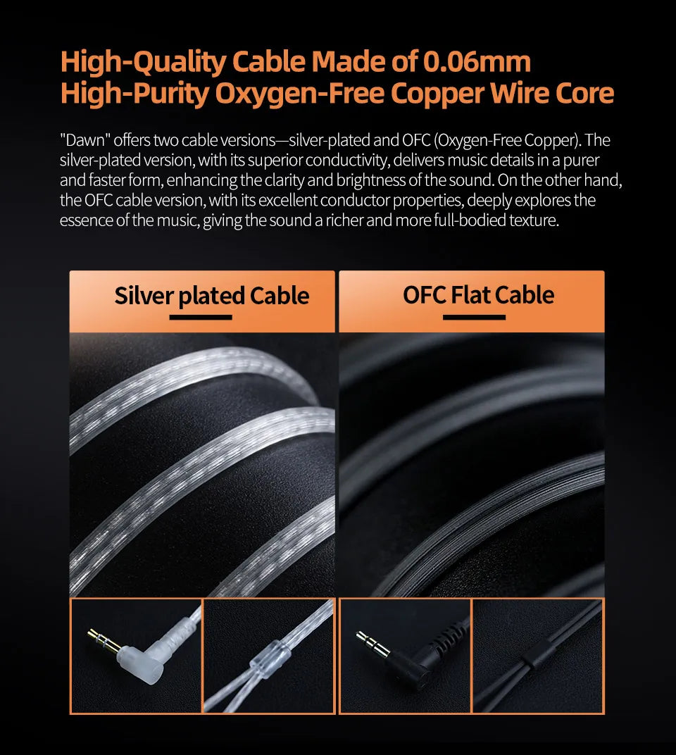 Premium Wired Earphones HiFi Bass - Detachable Cable Earbuds