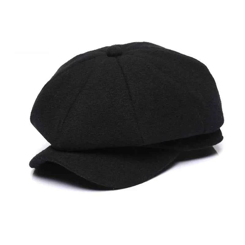 56-58cm 58-60cm Thickened Winter Wool Tweed Octagonal Hat Big Size Beret Dad Felt Newsboy Cap Male Leisure Ivy Caps Man