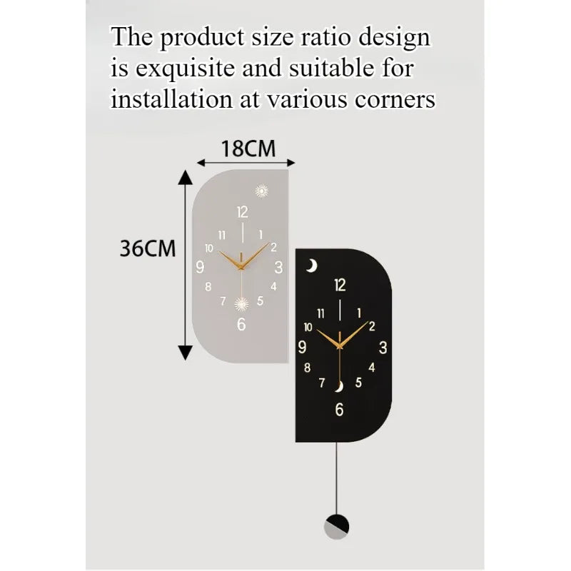 Elegant Double Sided Wall Clock - Premium Metal Design