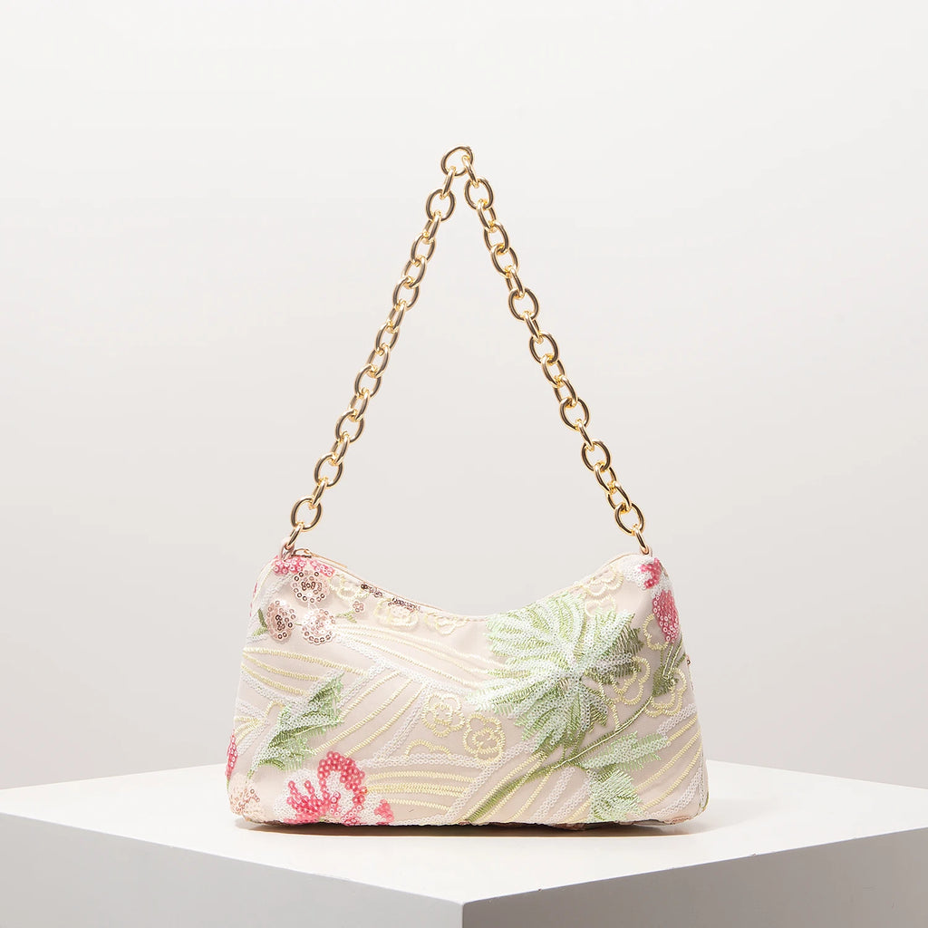 Elegant Embroidered Sequin Bag