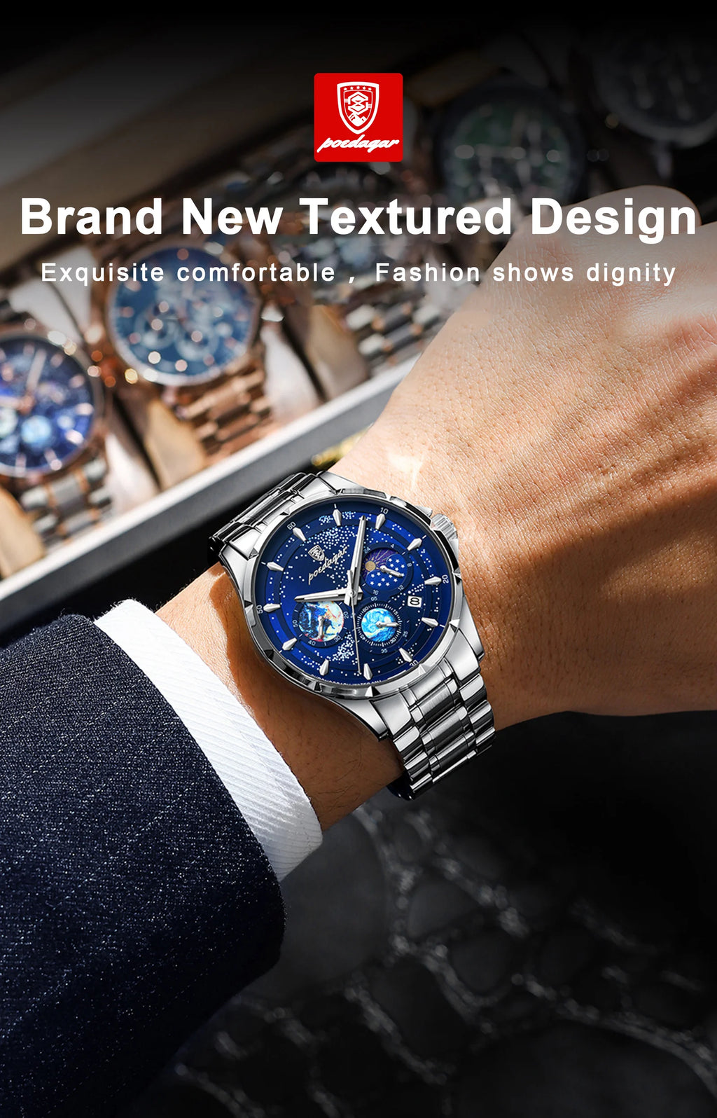 Luxury Men's Quartz Watch - Chronograph & Luminous