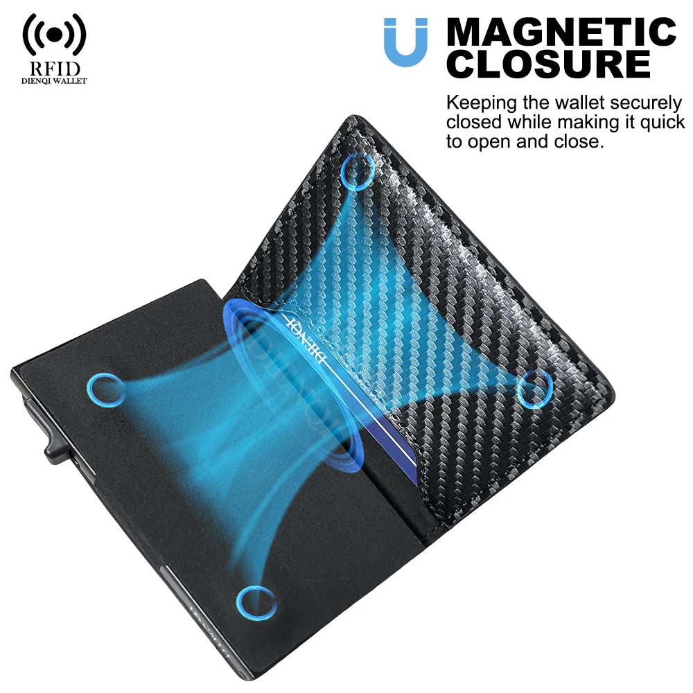 Minimalist Credit Card Holder - Premium Slim Pop Up Wallet