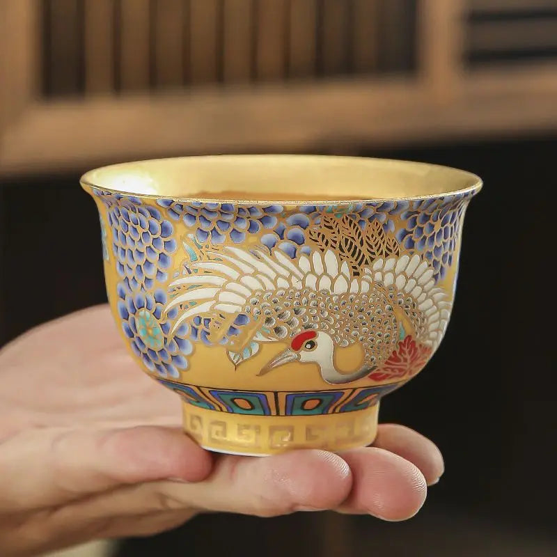 Premium Gilt Ceramic Master Cup - Ruihe Chengxiang Design
