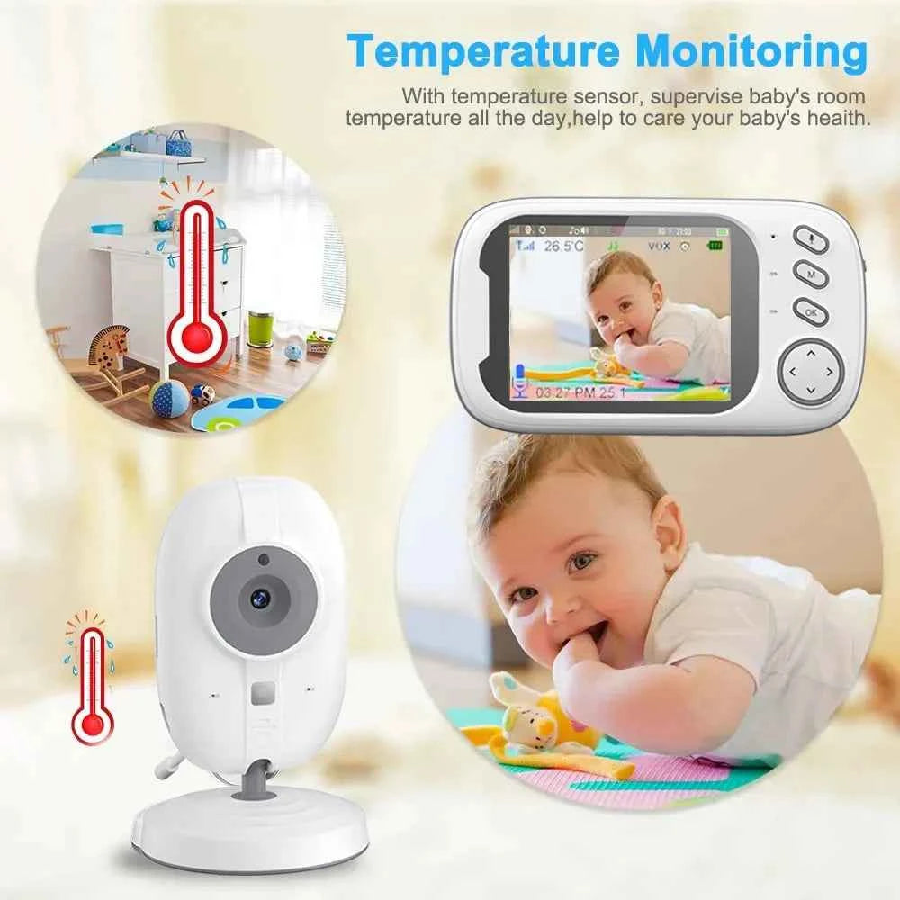 Premium Video Baby Monitor with 3.5 Inch Wireless Screen & Audio