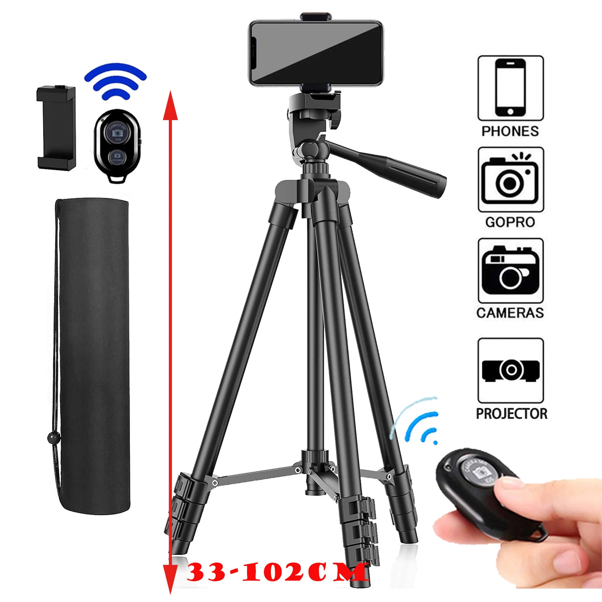 Professional Mobile Tripod for Phone - Lightweight & Adjustable