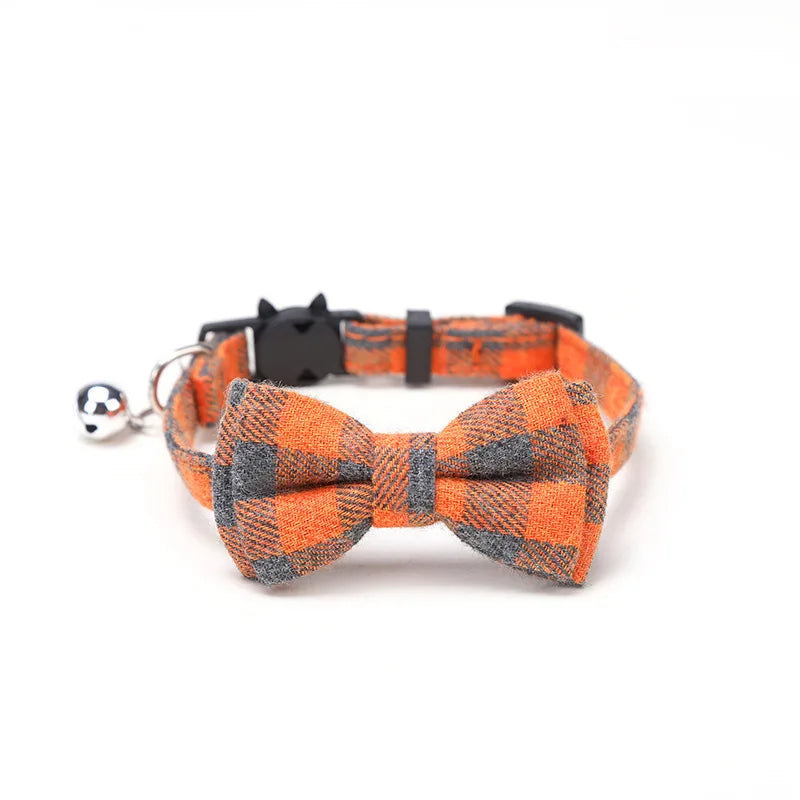 Elegant Cat Collar Bow Tie with Bell