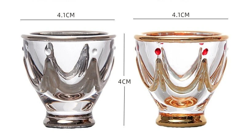 Elegant Luxury Crystal Shot Glass - Hand-Painted 10ml