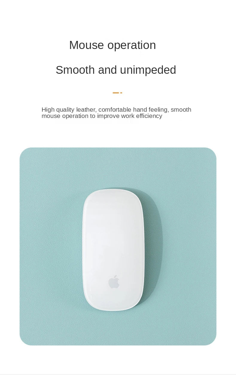 Premium Small Leather Mouse Pad - Non-Slip & Waterproof