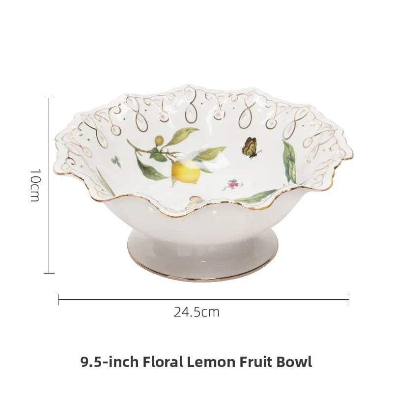 Elegant Ceramic Dinner Plate - European Style Round Dish