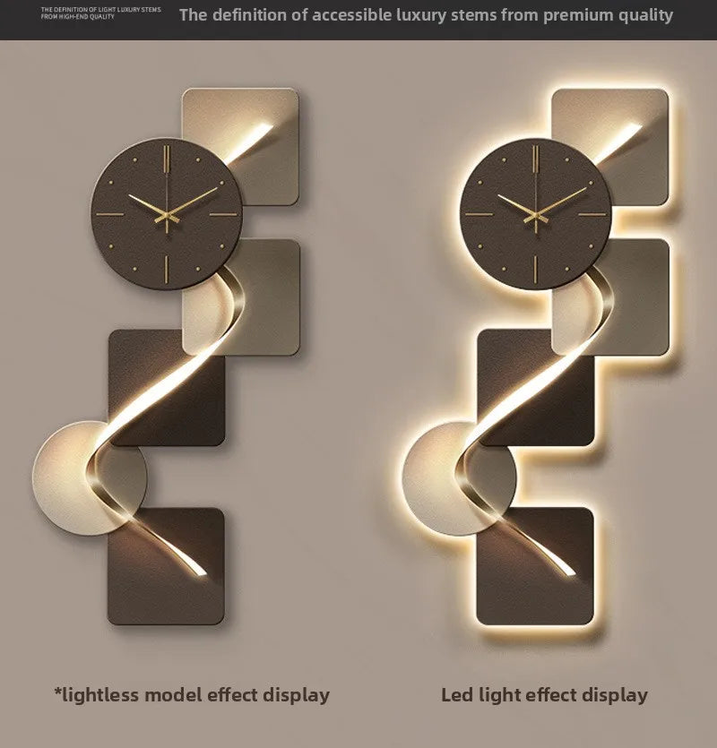 Elegant Modern LED Wall Clock - Frameless Carbon Crystal