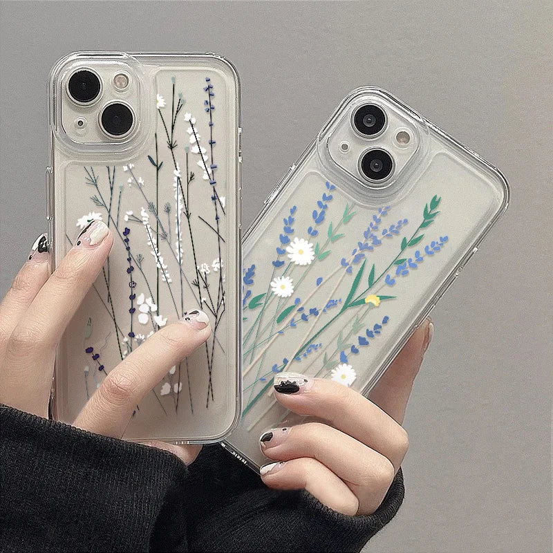 Elegant Soft Flower Phone Case - Clear Cover for Samsung