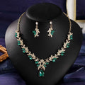 Exquisite Luxury Rhinestone Bridal Jewelry Set - Crystal Necklace & Earrings