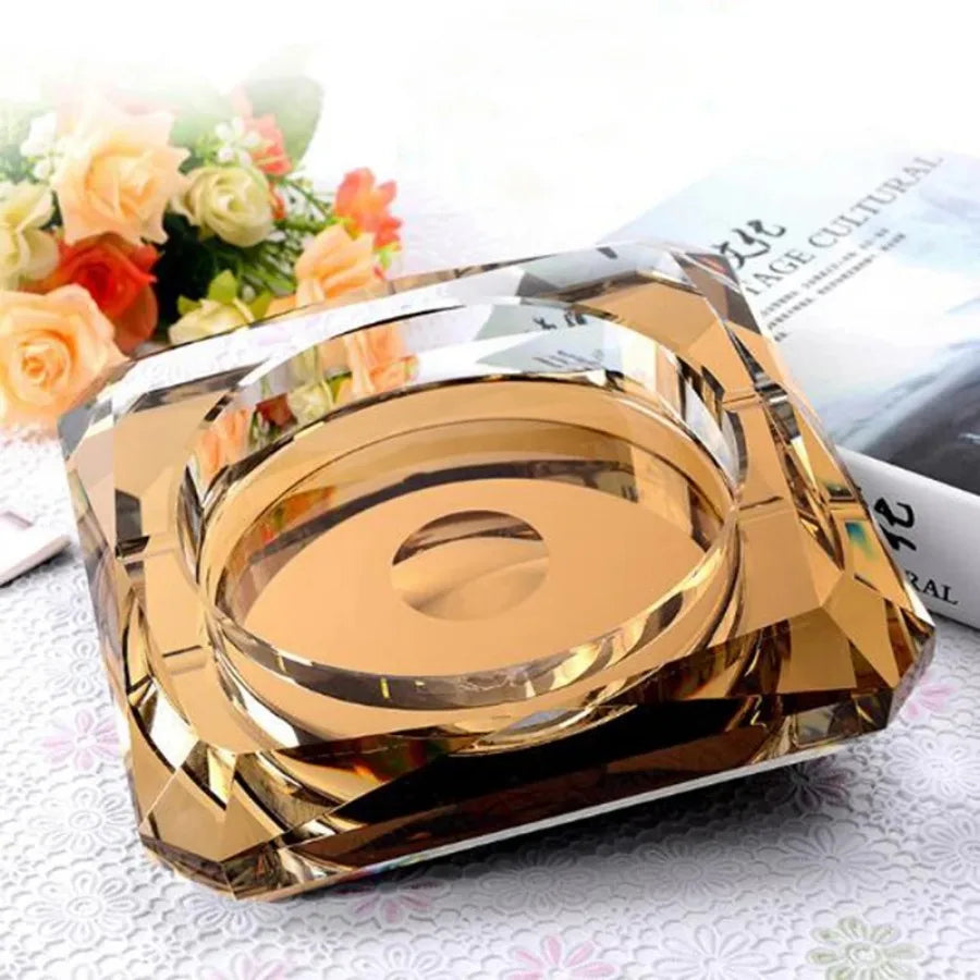 Elegant Crystal Ashtray - Luxury KTV Bar Accessory