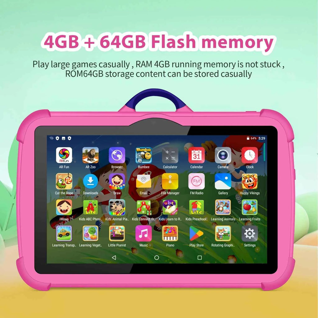 Premium Kids Tablet 7 Inch - 4GB RAM & 64GB ROM Android Device
