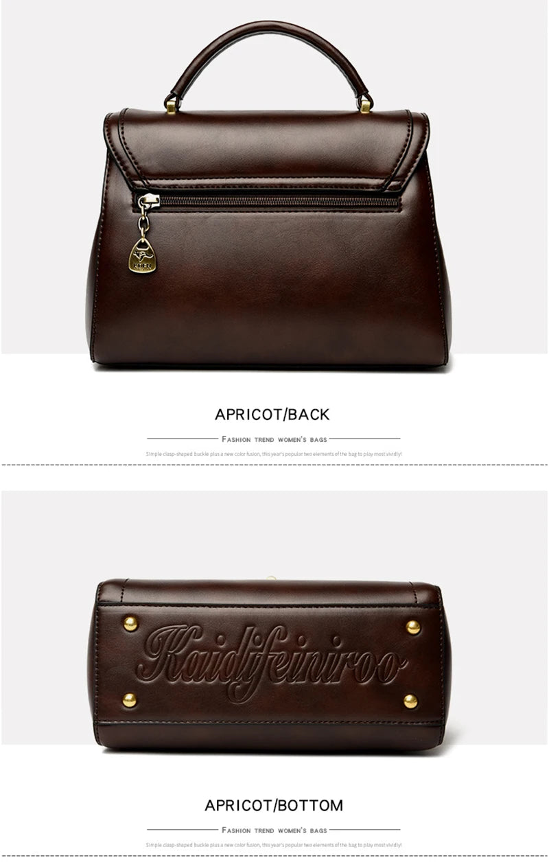 Elegant Leather Shoulder Crossbody Bag - Luxury Designer Style