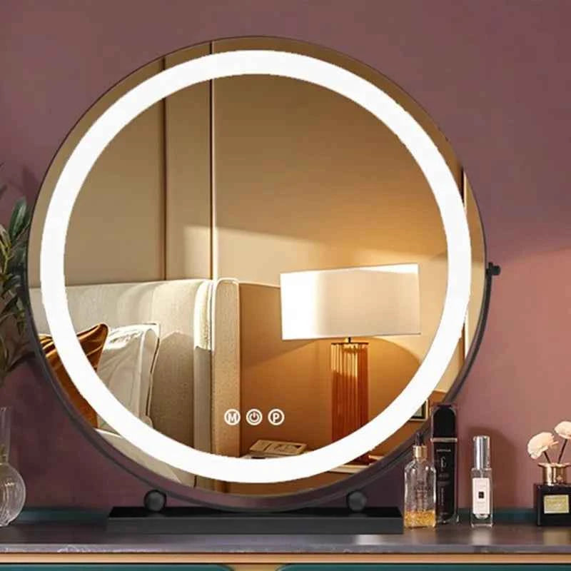 Premium Luxury Gold Makeup Mirror - Aesthetic LED Lights