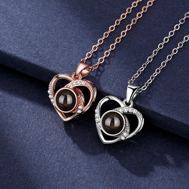 Elegant Girlfriend Projection Necklace - 100 Languages I Love You