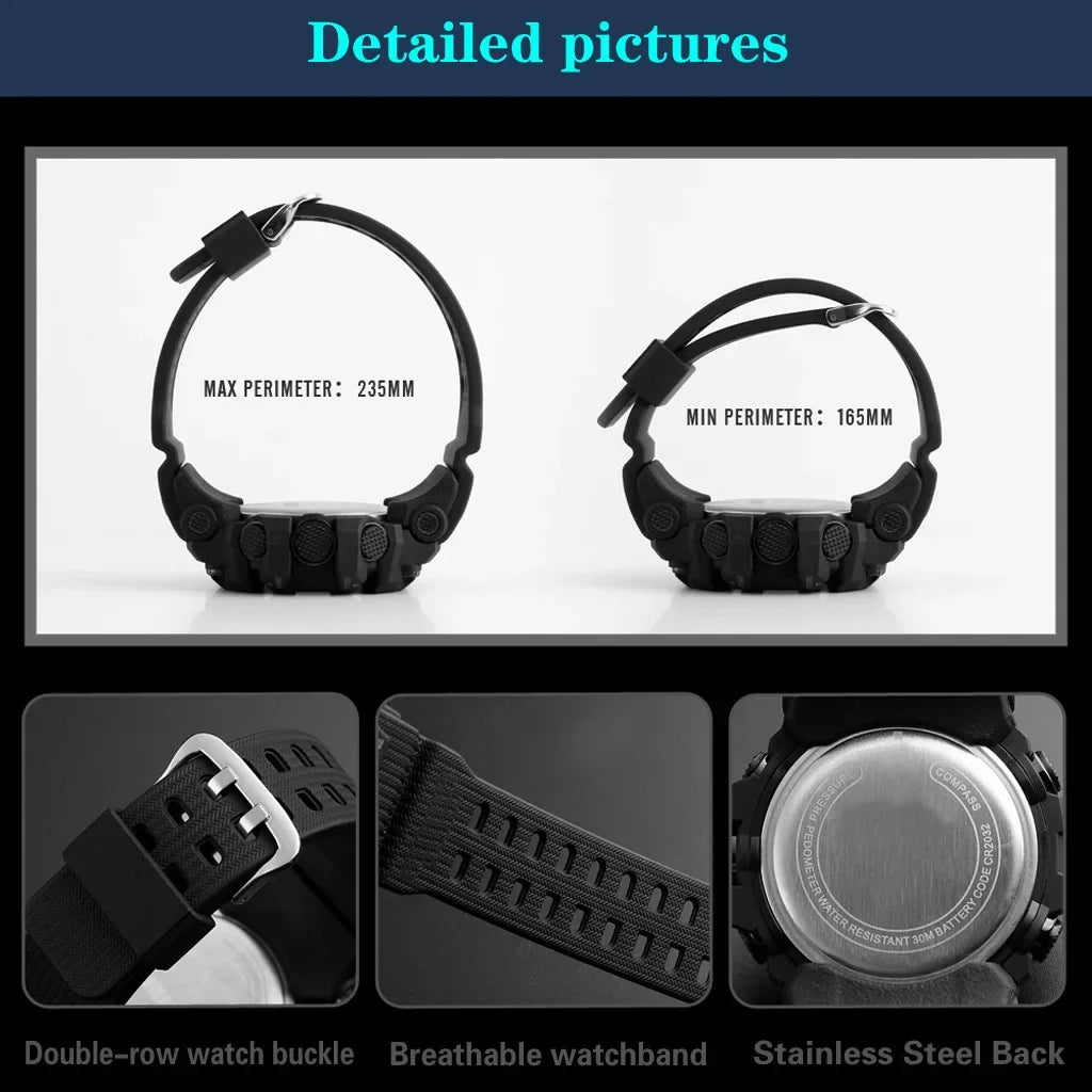 Premium Men's Sports Watch - Waterproof Digital Fitness Tracker
