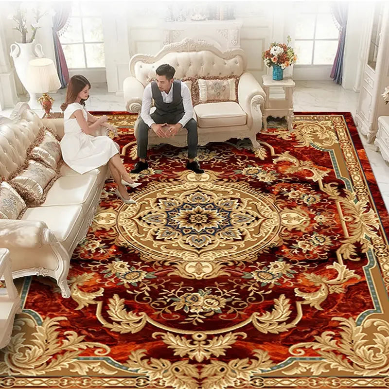 Plush Flannel Luxury Living Room Rug - European Home Decor