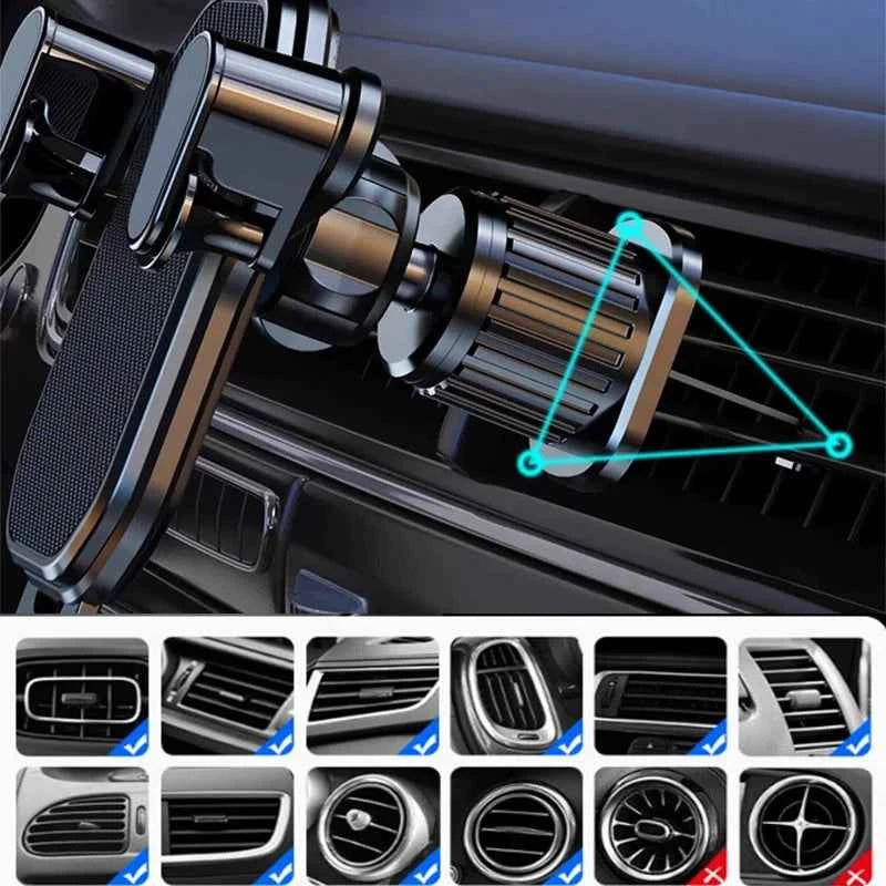 Universal Car Phone Holder - 360 Degree Rotation & Anti-Shake