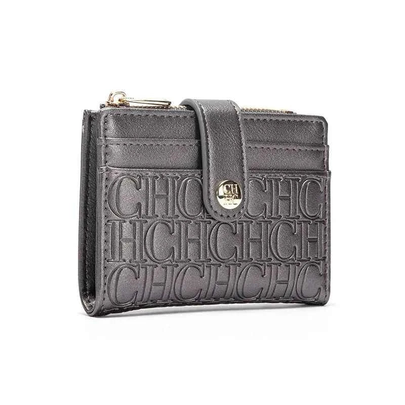 Retro Square Card Case - Luxury Folding Wallet
