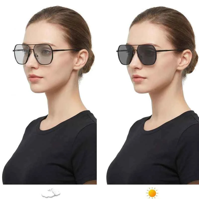 Luxury Metal Photochromic Sunglasses - Polarized UV400