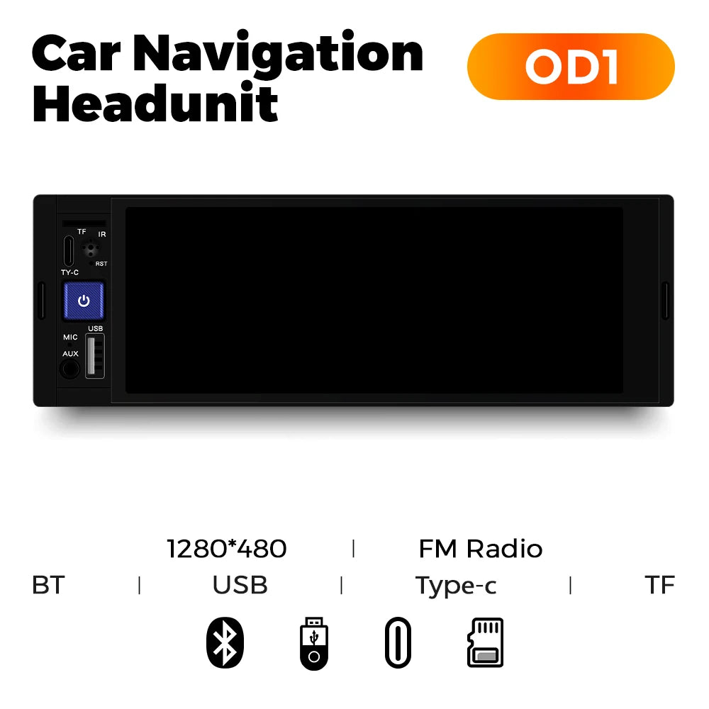 Universal Wireless CarPlay Stereo - 6.86 Inch HD Touch Screen