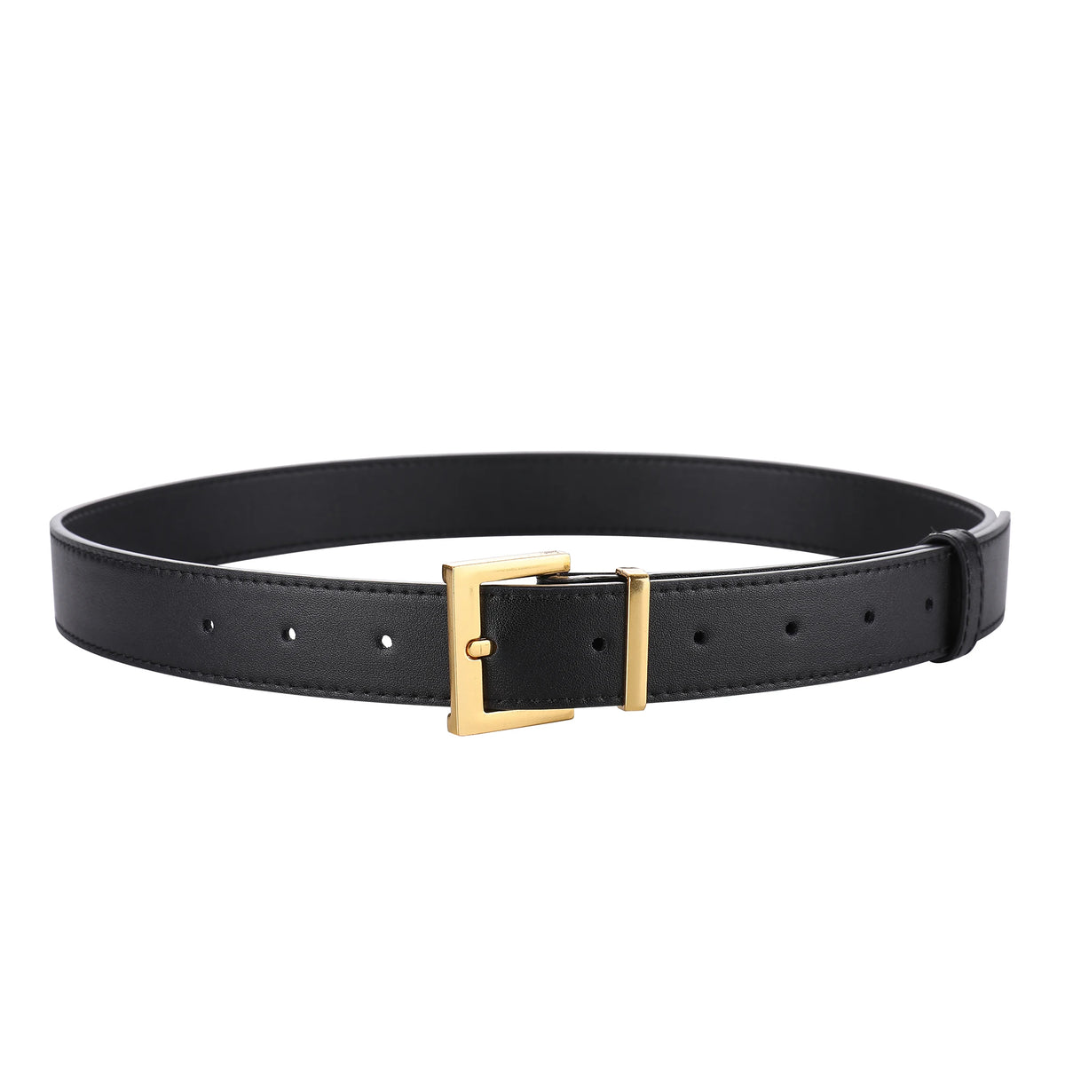 Luxury Cowhide Leather Belt - Adjustable Square Buckle