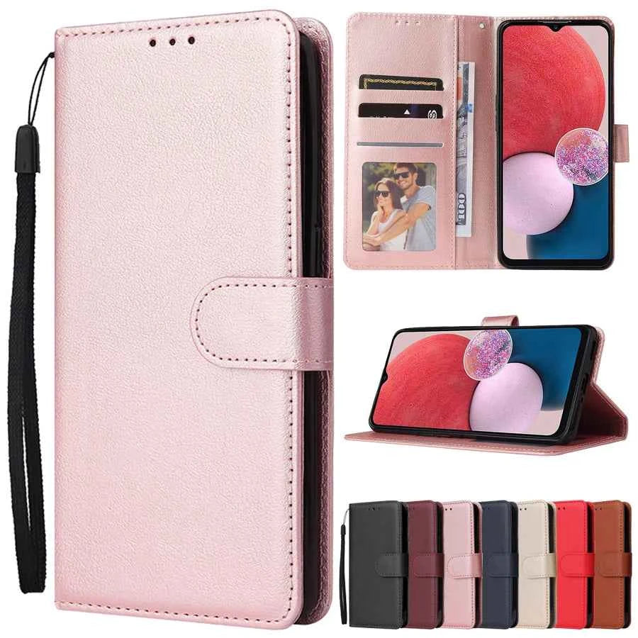 Premium Magnetic Leather Case with Card Stand for Samsung
