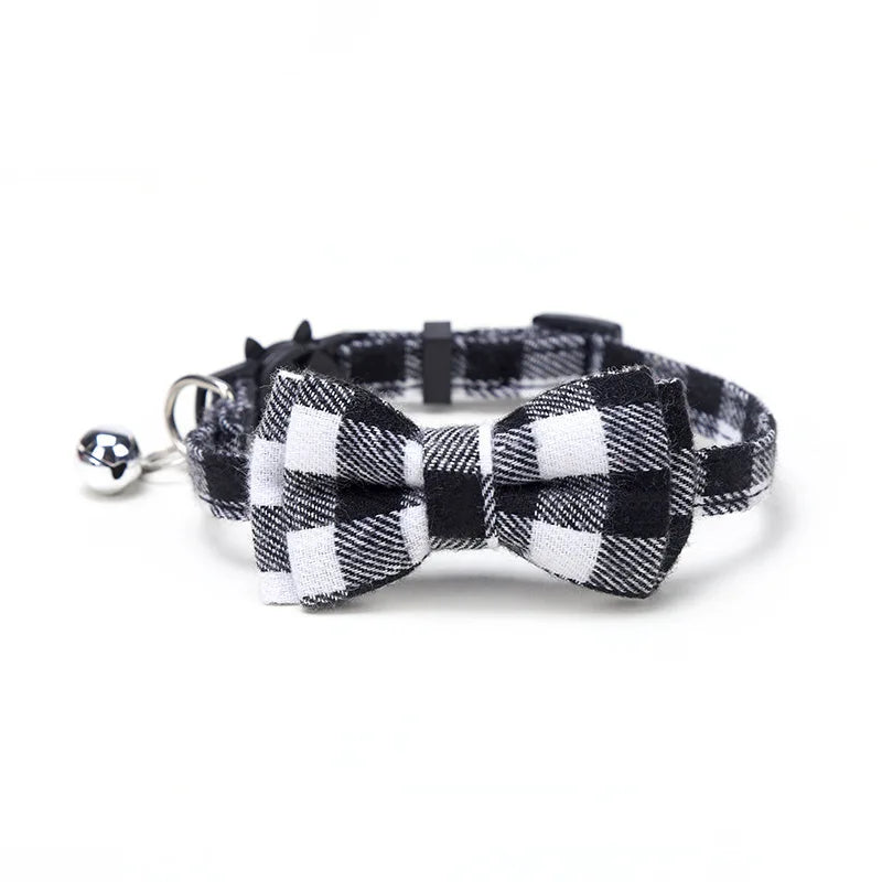 Elegant Cat Collar Bow Tie with Bell