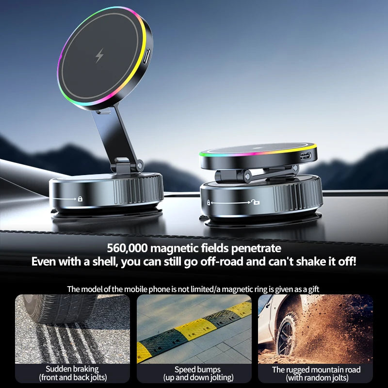Premium Magnetic Wireless Car Charger Mount - 360° Rotatable