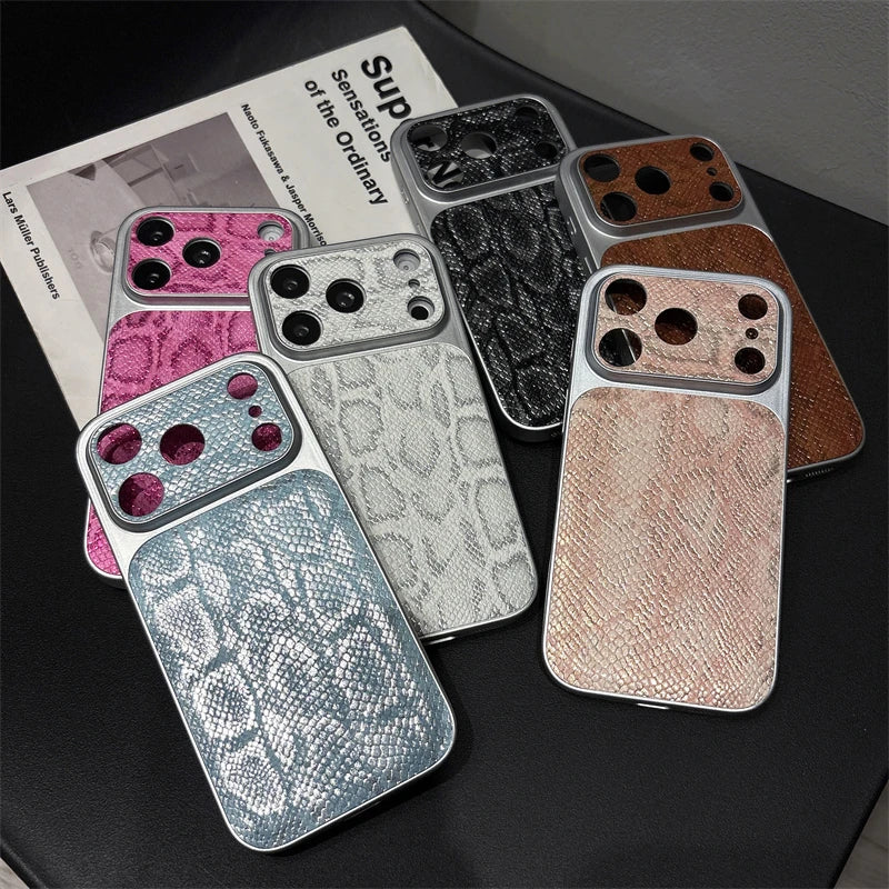 Premium Leather Texture iPhone Case - Shockproof Bumper