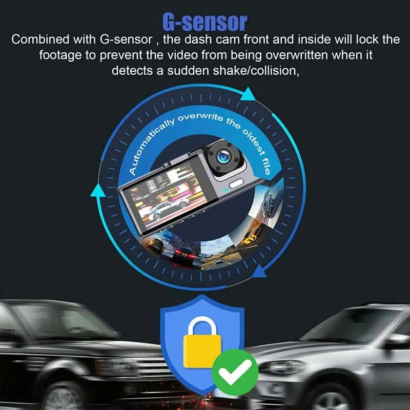 Premium Dual Camera Dash Cam - 1080P HD & IR Night Vision Car DVR