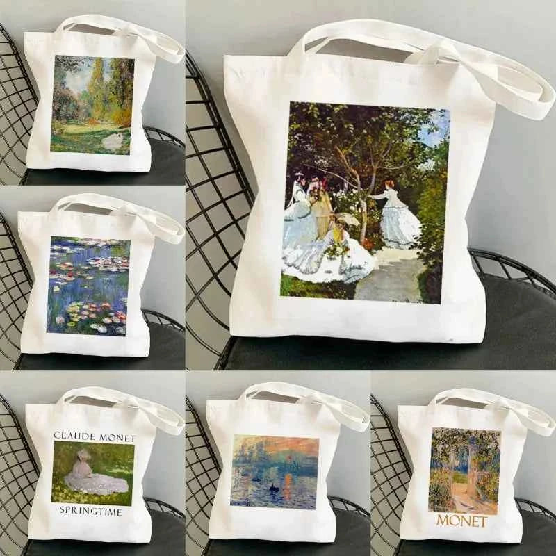 Elegant Floral Canvas Tote Shoulder Bag